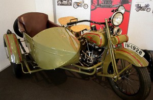 Harley-Davidson Gespann von 1927 im Motorradmuseum Augustusburg