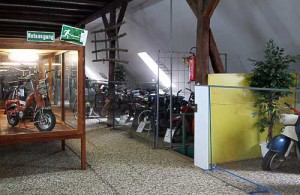 Einblick in die Motorrad-Abteilung des Erlebnisparks Ziegenhagen